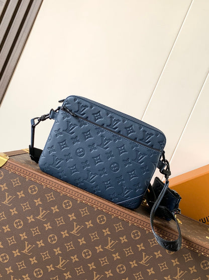 Bag Trio Messenger LV Monogram Shadow em Couro