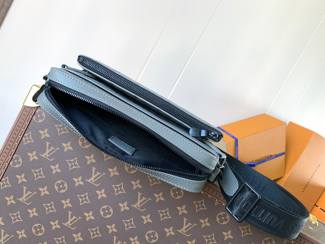 Bag Trio Messenger LV Monogram Shadow em Couro