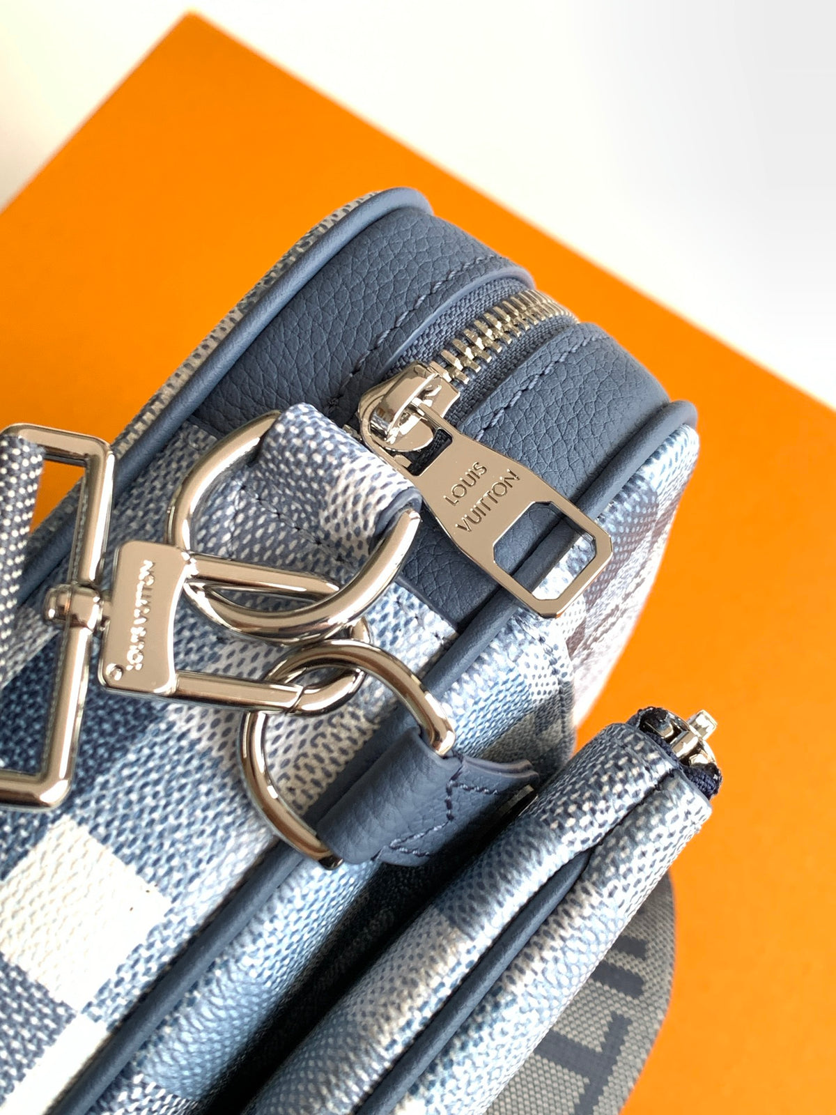 Bag Trio Messenger LV CAMUFLADA Azul Índigo