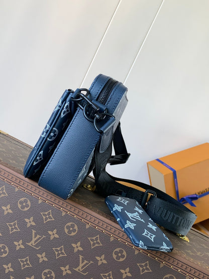 Bag Trio Messenger LV Monogram Shadow em Couro
