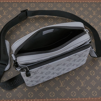 Bag Trio Messenger LV Monogram Shadow em Couro