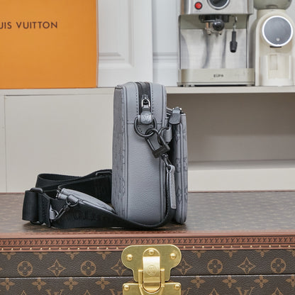 Bag Trio Messenger LV Monogram Shadow em Couro