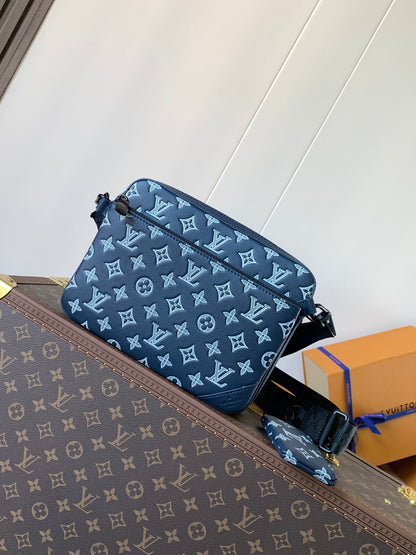 Bag Trio Messenger LV Monogram Shadow em Couro