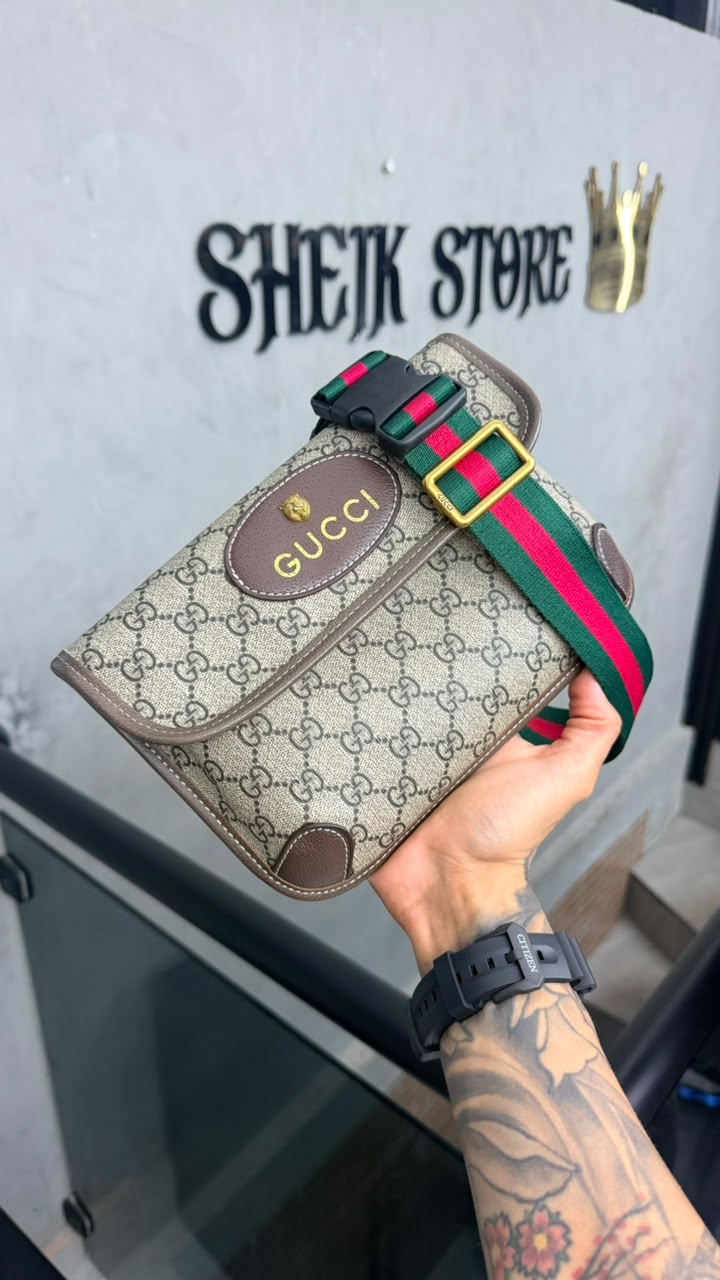 Bag GG Supreme Neo Vintage GG Bege e Marrom com Alça