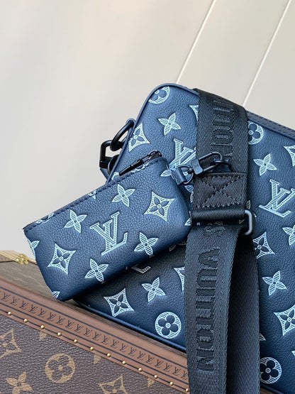 Bag Trio Messenger LV Monogram Shadow em Couro