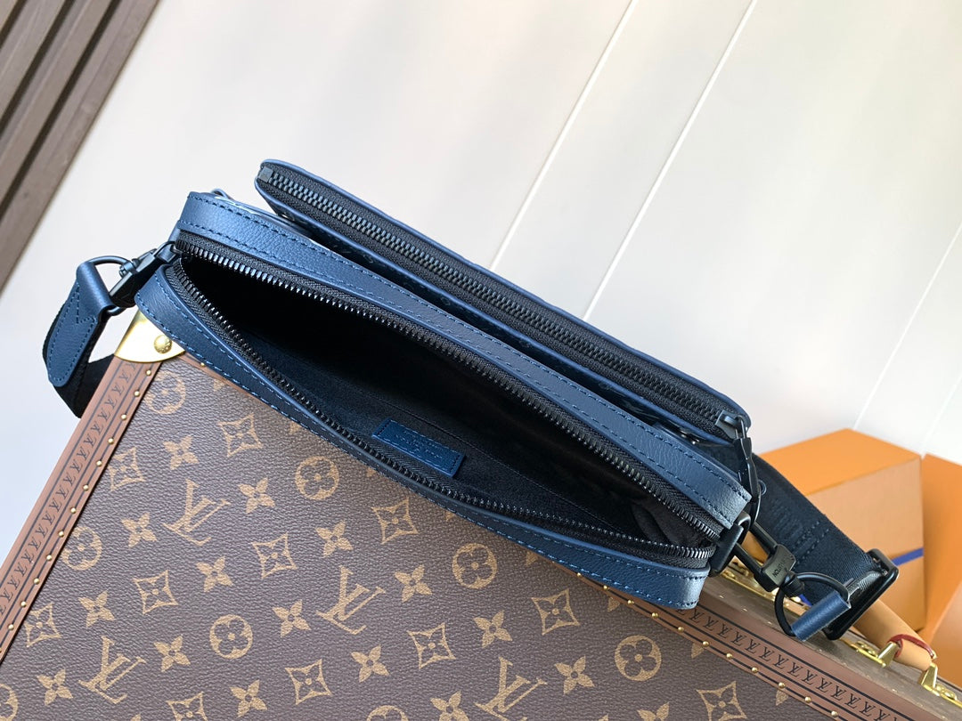 Bag Trio Messenger LV Monogram Shadow em Couro
