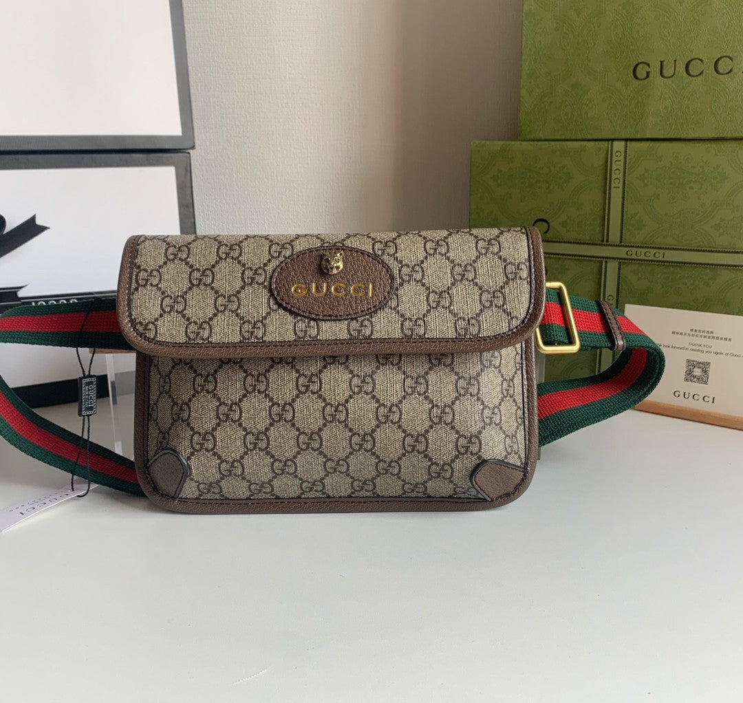 Bag GG Supreme Neo Vintage GG Bege e Marrom com Alça