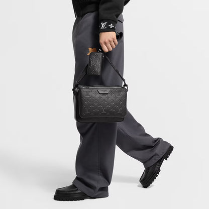 Bag Trio Messenger LV Monogram Shadow em Couro