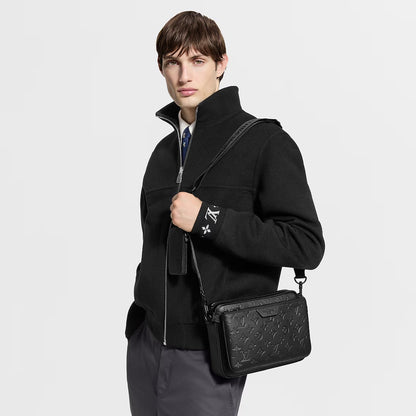 Bag Trio Messenger LV Monogram Shadow em Couro