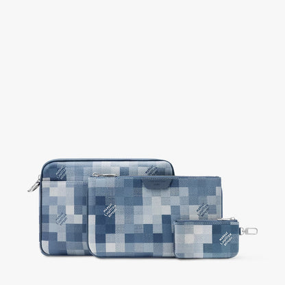 Bag Trio Messenger LV CAMUFLADA Azul Índigo